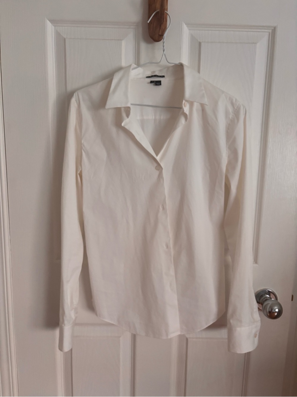 Theory White Button-Down Shirt